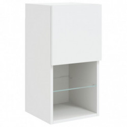 TV-Schrank mit LED-Leuchten Weiß 30,5x30x60 cm