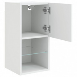 TV-Schrank mit LED-Leuchten Weiß 30,5x30x60 cm