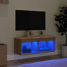 TV-Schrank mit LED-Leuchten Sonoma-Eiche 80x30x30 cm