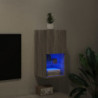 TV-Schrank mit LED-Leuchten Grau Sonoma 30,5x30x60 cm