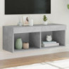 TV-Schrank mit LED-Leuchten Betongrau 80x30x30 cm