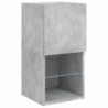 TV-Schrank mit LED-Leuchten Betongrau 30,5x30x60 cm