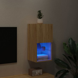 TV-Schrank mit LED-Leuchten Sonoma-Eiche 30,5x30x60 cm