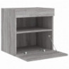 TV-Wandschrank mit LED-Leuchten Grau Sonoma 40x30x40 cm