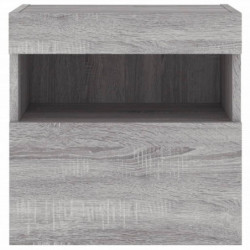 TV-Wandschrank mit LED-Leuchten Grau Sonoma 40x30x40 cm