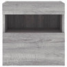 TV-Wandschrank mit LED-Leuchten Grau Sonoma 40x30x40 cm