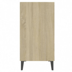 Sideboard Weiß und Sonoma-Eiche 57x35x70 cm Holzwerkstoff