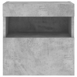 TV-Wandschrank mit LED-Leuchten Betongrau 40x30x40 cm