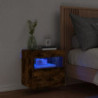 TV-Wandschrank mit LED-Leuchten Räuchereiche 40x30x40 cm