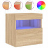 TV-Wandschrank mit LED-Leuchten Sonoma-Eiche 40x30x40 cm