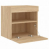 TV-Wandschrank mit LED-Leuchten Sonoma-Eiche 40x30x40 cm