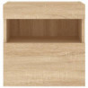 TV-Wandschrank mit LED-Leuchten Sonoma-Eiche 40x30x40 cm