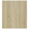 Beistelltisch Weiß und Sonoma-Eiche 60x40x45 cm Holzwerkstoff