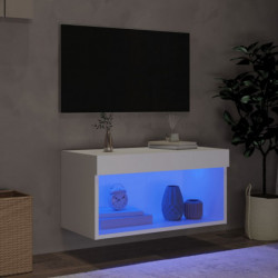 TV-Schrank mit LED-Leuchten Weiß 60x30x30 cm