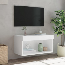 TV-Schrank mit LED-Leuchten Weiß 60x30x30 cm