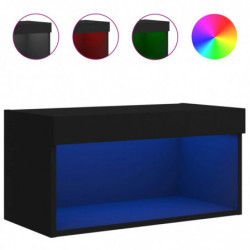 TV-Schrank mit LED-Leuchten Schwarz 60x30x30 cm