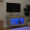 TV-Schrank mit LED-Leuchten Grau Sonoma 60x30x30 cm