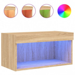 TV-Schrank mit LED-Leuchten Sonoma-Eiche 60x30x30 cm