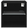 TV-Wandschrank mit LED-Leuchten Schwarz 30x28,5x30 cm