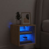 TV-Wandschrank mit LED-Leuchten Sonoma-Eiche 30x28,5x30 cm