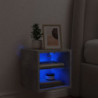 TV-Wandschrank mit LED-Leuchten Betongrau 30x28,5x30 cm