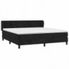 Boxspringbett mit Matratze Schwarz 180x200 cm Samt