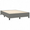 Boxspringbett mit Matratze Dunkelgrau 140x190 cm Stoff