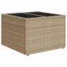 7-tlg. Garten-Sofagarnitur mit Kissen Beige Poly Rattan