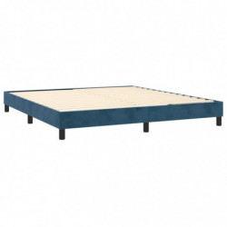 Boxspringbett mit Matratze & LED Dunkelblau 180x200 cm Samt