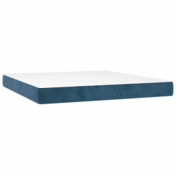 Boxspringbett mit Matratze & LED Dunkelblau 180x200 cm Samt