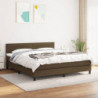 Boxspringbett mit Matratze Dunkelbraun 180x200 cm Stoff