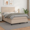 Boxspringbett Matratze Cappuccino-Braun 140x190cm Kunstleder