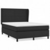 Boxspringbett mit Matratze Schwarz 140x190 cm Kunstleder