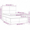Boxspringbett mit Matratze & LED Grau 140x190 cm Kunstleder