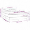 Boxspringbett mit Matratze & LED Dunkelbraun 140x190 cm Stoff