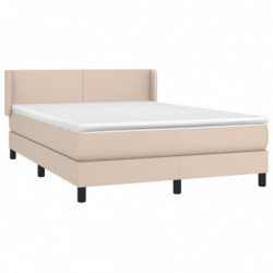 Boxspringbett Matratze Cappuccino-Braun 140x190cm Kunstleder