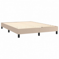 Boxspringbett Matratze Cappuccino-Braun 140x190cm Kunstleder