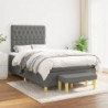 Boxspringbett mit Matratze Dunkelgrau 120x190 cm Stoff