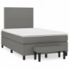 Boxspringbett mit Matratze Dunkelgrau 120x190 cm Stoff