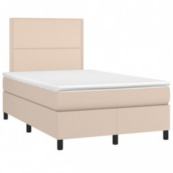 Boxspringbett mit Matratze & LED Cappuccino-Braun 120x190 cm