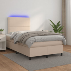 Boxspringbett mit Matratze & LED Cappuccino-Braun 120x190 cm