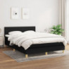 Boxspringbett mit Matratze Schwarz 140x190 cm Stoff