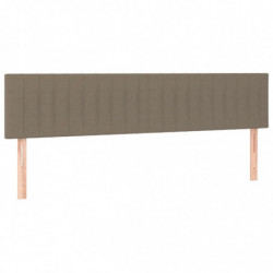 Boxspringbett mit Matratze & LED Taupe 120x190 cm Stoff