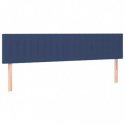 Boxspringbett mit Matratze & LED Blau 120x190 cm Stoff