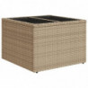 6-tlg. Garten-Sofagarnitur mit Kissen Beige Poly Rattan