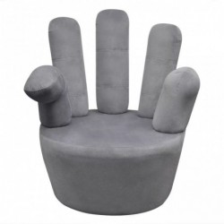 Stuhl in Handform Grau Samt