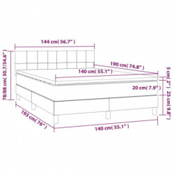 Boxspringbett mit Matratze Rosa 140x190 cm Samt