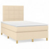 Boxspringbett mit Matratze Creme 120x190 cm Stoff