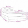Boxspringbett mit Matratze & LED Creme 120x200 cm Stoff