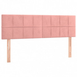 Boxspringbett mit Matratze Rosa 140x200 cm Samt